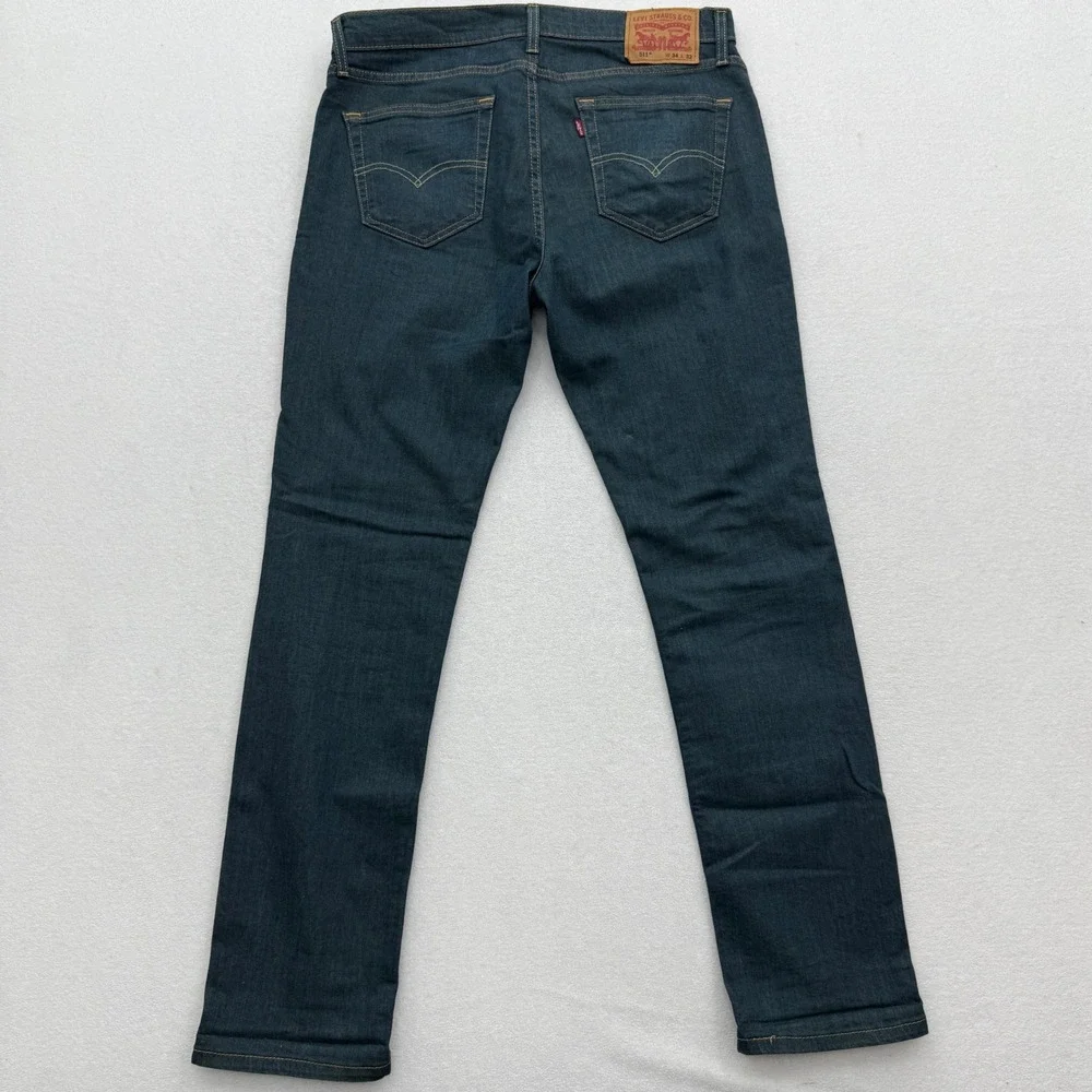 Levi's 511 Slim Fit Straight Dark Wash Mens W34 L32 Jeans‎ Casual Comfort 2020